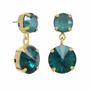 NEW TOVA women's felicia earrings in green